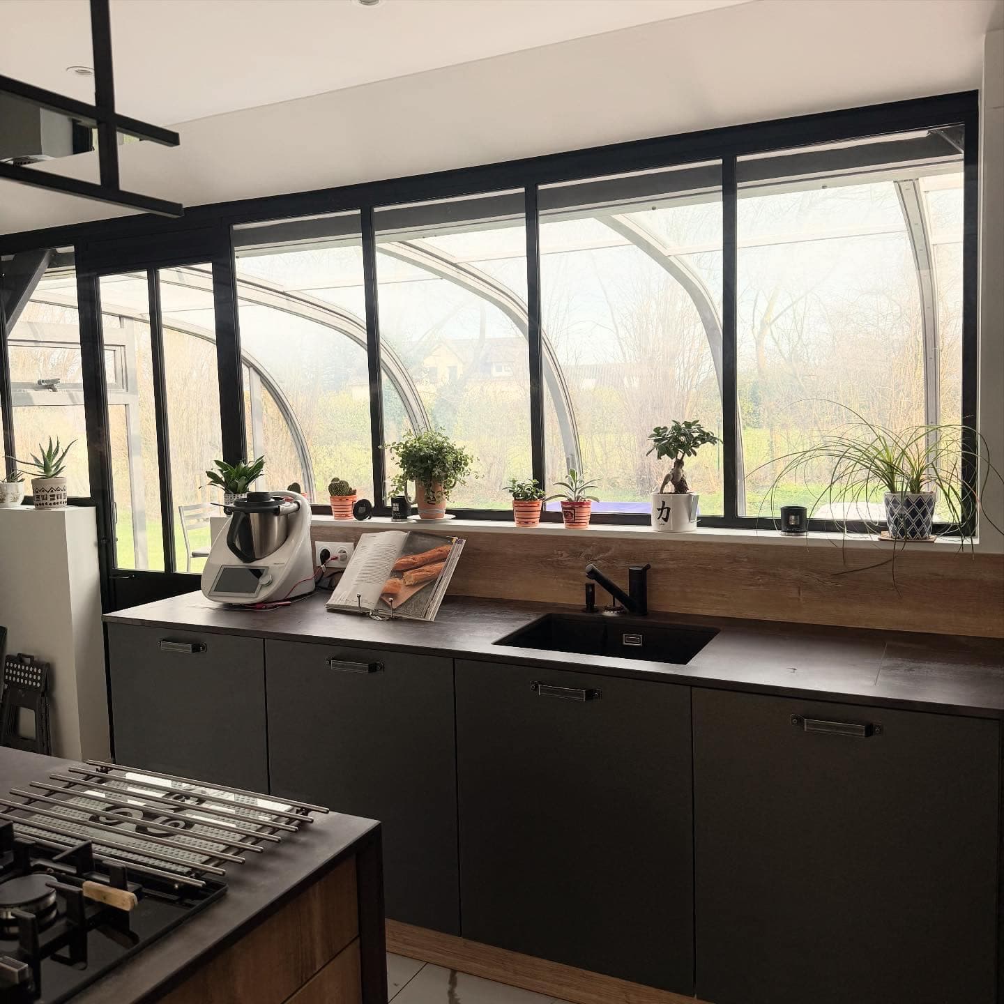 Verrière avec porte sur mesure